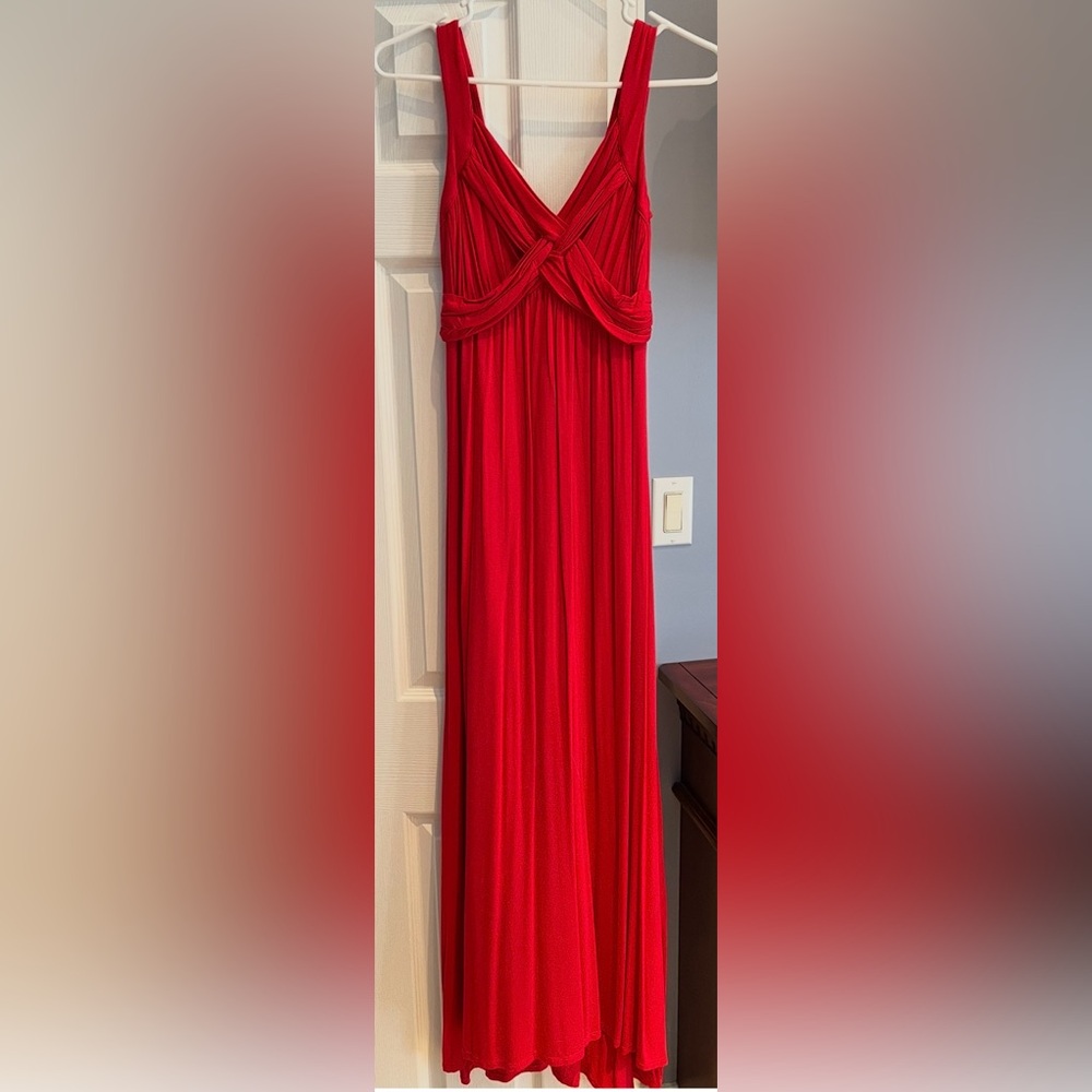 Vibrant Red Maxi Dress